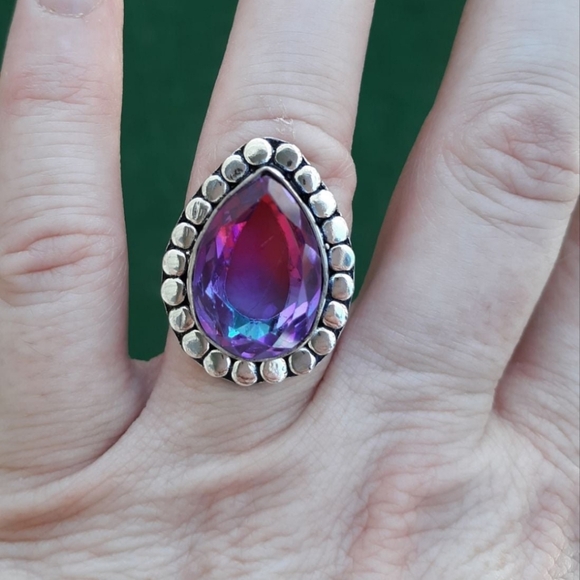 *** Sale *** New Bi-Color Tourmaline 925 Silver Ring.  - Picture 3 of 9
